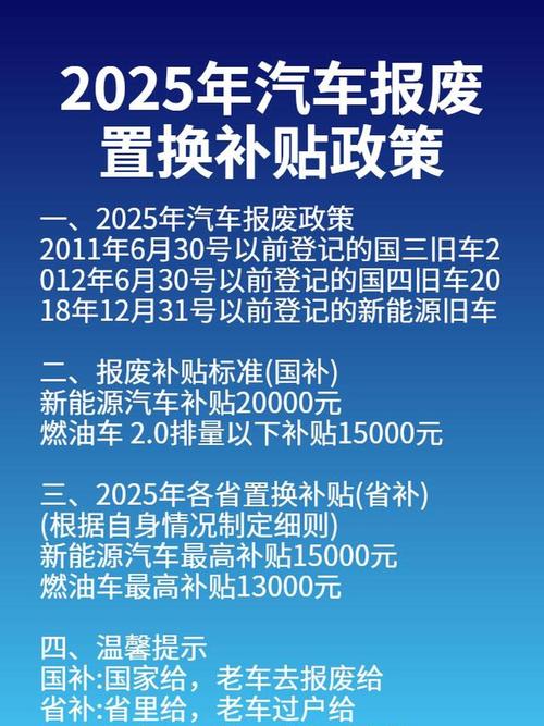 重庆汽车报废补贴2025年