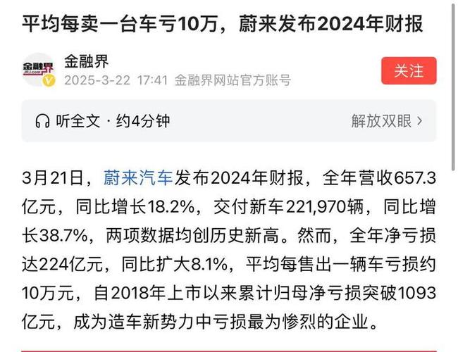 蔚来二季报:卖一辆车,亏损超过10万元,到底在打什么算盘?
