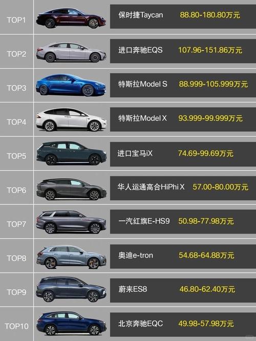 国产新能源汽车排名前十名