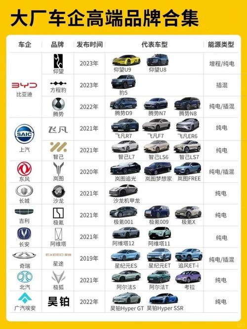 电车品牌新能源排名